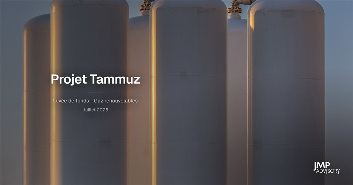Project Tammuz - fundraising in renewable gases
