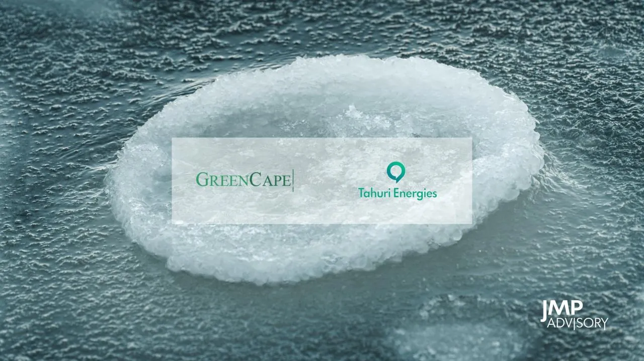 Visuel d’annonce - levée de fonds menée par Green Cape Partners et Tahuri Energies
